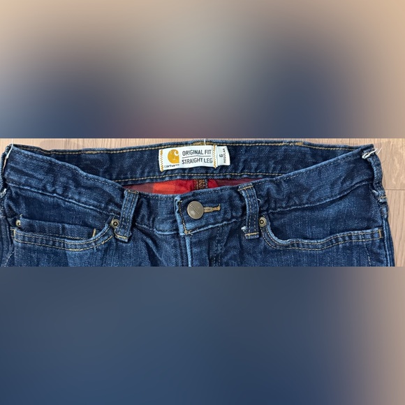 Carhartt Women’s Flannel Lined Straight Leg Jeans - Size 6 - Picture 4 of 5